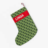 HOT & SPICY Jalapeño Chile Paprikaschoten Muster C Kleiner Weihnachtsstrumpf (Rückseite (Hängend))