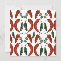 HOT & SPICY Jalapeño Chile Paprikaschoten Muster K