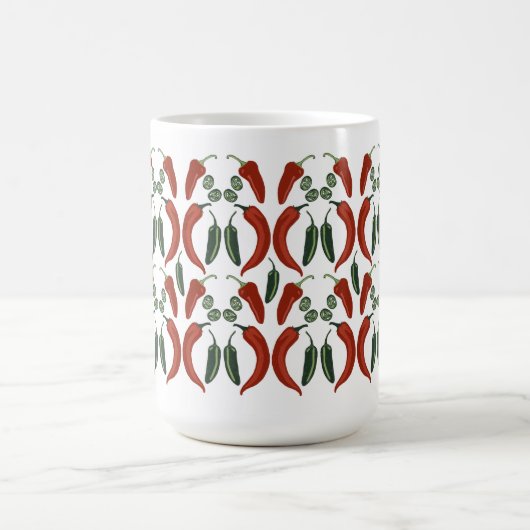 HOT & SPICY Jalapeño Chile Paprikaschoten Muster K Kaffeetasse (Mittel)