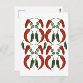 HOT & SPICY Jalapeño Chile Paprikaschoten Muster K Postkarte (Vorne/Hinten)