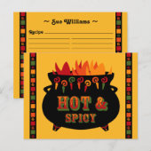 Hot & Spicy Rezept Postkarte (Vorne/Hinten)