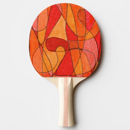 "Hot Spot" Abstrakt Ping Pong Paddle Tischtennis Schläger (Rückseite)