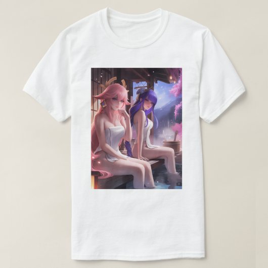 Hot Spring Raiden Shogun und Yae Miko 119 T-Shirt (Design vorne)