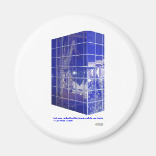 Hot Springs, AR BlueTile Reflection Geschenke Bekl Magnet