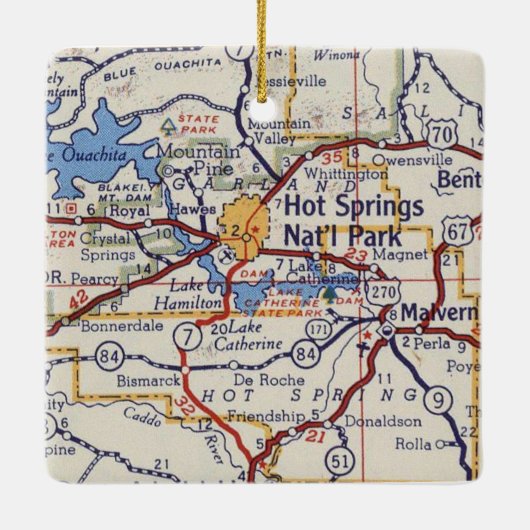 Hot Springs AR Keramikornament (Rückseite)