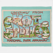 Hot Springs Arkansas Fleece-Decke Fleecedecke (Vorderseite (Horizontal))