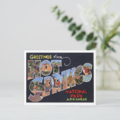 Hot Springs, Arkansas Vintag Big Letters Postcard Postkarte (Stehend Vorderseite)