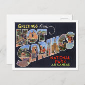 Hot Springs, Arkansas Vintag Big Letters Postcard Postkarte (Vorne/Hinten)