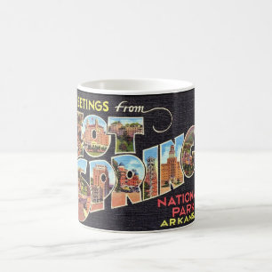 Hot Springs Arkansas Vintag Black Tasse