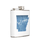 Hot Springs Arkansas Wood Grain Flachmann (Rechts)