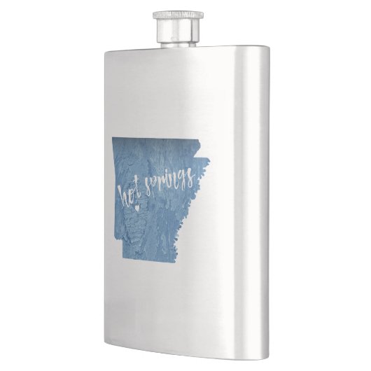 Hot Springs Arkansas Wood Grain Flachmann (Links)