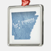 Hot Springs Arkansas Wood Grain Ornament Aus Metall (Links)