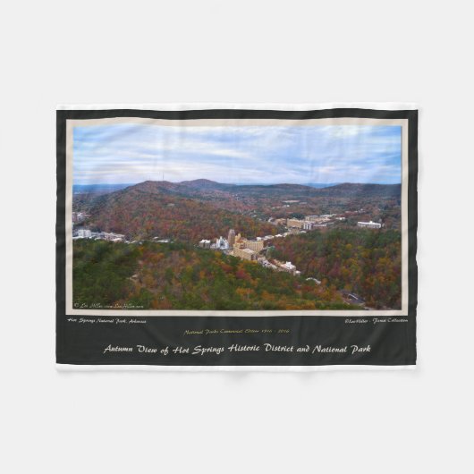 Hot Springs City and National Park Centennial Ed Fleecedecke (Vorderseite (Horizontal))