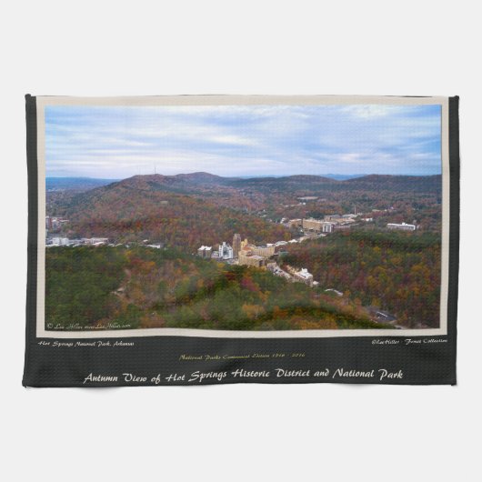 Hot Springs City and National Park Centennial Ed Handtuch (Horizontal)