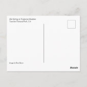 Hot Springs in Tuolumne Meadows, Yosemite, CA Post Postkarte (Rückseite)