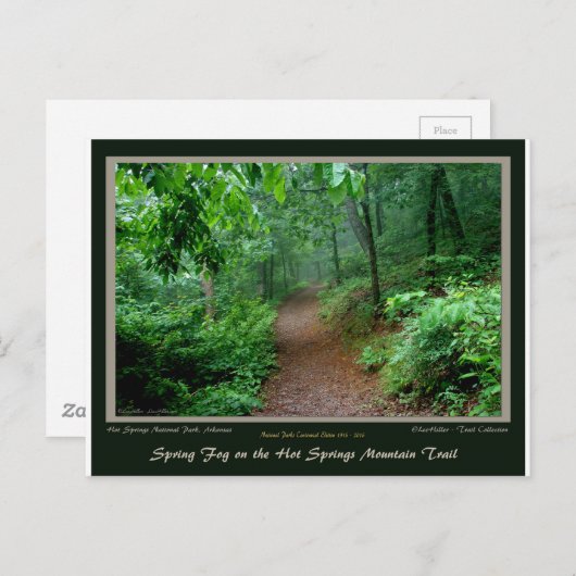 Hot Springs Mt Trail Nationalpark Centennial Ed Postkarte (Vorne/Hinten)