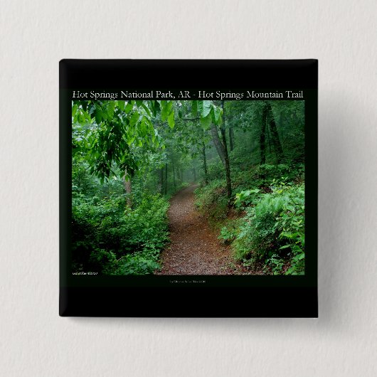Hot Springs National Park, AR Fading Fog Geschenke Button (Vorderseite)