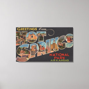 Hot Springs National Park, Arkansas (blau) Leinwanddruck