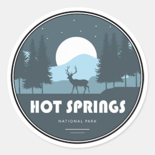 Hot Springs National Park Hirsche Runder Aufkleber