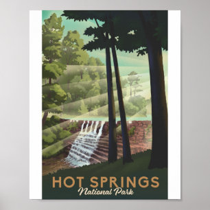 Hot Springs National Park Litho Kunstposter Poster