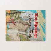 Hot Springs National Park Reiseplakat Magnet Puzzle (Horizontal)