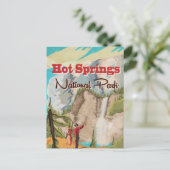 Hot Springs National Park Reiseplakat Postkarte (Stehend Vorderseite)