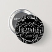 Hot Springs Nationalpark Arkansas Monoline Button (Vorne & Hinten)