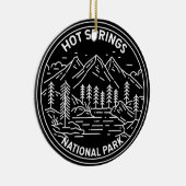 Hot Springs Nationalpark Arkansas Monoline Keramik Ornament (Rechts)