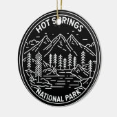 Hot Springs Nationalpark Arkansas Monoline Keramik Ornament (Links)