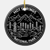 Hot Springs Nationalpark Arkansas Monoline Keramik Ornament (Hinten)