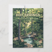Hot Springs Nationalpark Arkansas Retro Card (Vorderseite)
