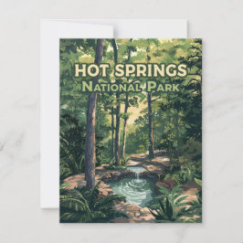 Hot Springs Nationalpark Arkansas Retro Card