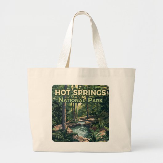 Hot Springs Nationalpark Arkansas Retro Jumbo Stoffbeutel (Vorne)