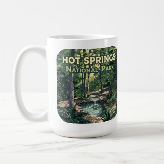 Hot Springs Nationalpark Arkansas Retro Kaffeetasse (Links)
