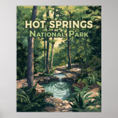 Hot Springs Nationalpark Arkansas Retro Poster (Vorne)