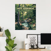 Hot Springs Nationalpark Arkansas Retro Poster (Heimbüro)
