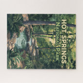 Hot Springs Nationalpark Arkansas Retro Puzzle (Horizontal)