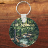 Hot Springs Nationalpark Arkansas Retro Schlüsselanhänger (Rückseite)