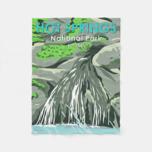 Hot Springs Nationalpark Arkansas Vintag Fleecedecke