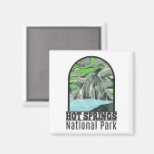 Hot Springs Nationalpark Arkansas Vintag Magnet (Vorderseite/Rückseite)