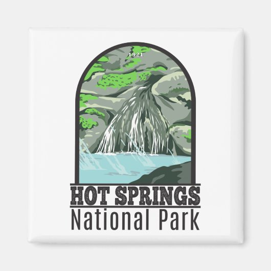 Hot Springs Nationalpark Arkansas Vintag Magnet (Vorne)