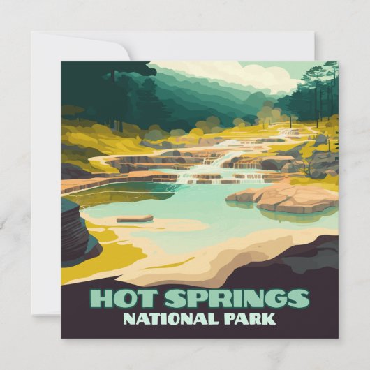 Hot Springs Nationalpark Arkansas Vintag Retro (Vorderseite)
