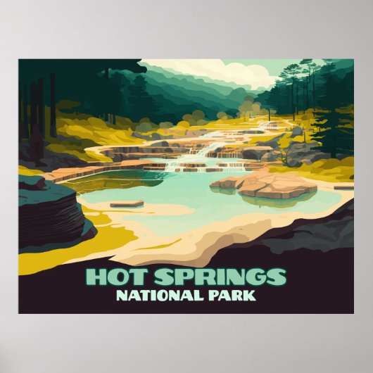 Hot Springs Nationalpark Arkansas Vintag Retro P Poster (Vorne)