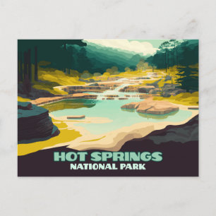 Hot Springs Nationalpark Arkansas Vintag Retro Postkarte