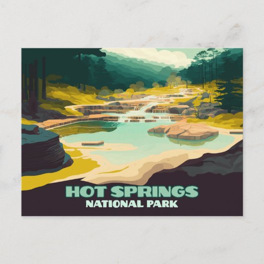 Hot Springs Nationalpark Arkansas Vintag Retro Postkarte (Vorderseite)