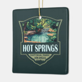 Hot Springs Nationalpark Illustration Retro Abzeic Keramikornament (Links)