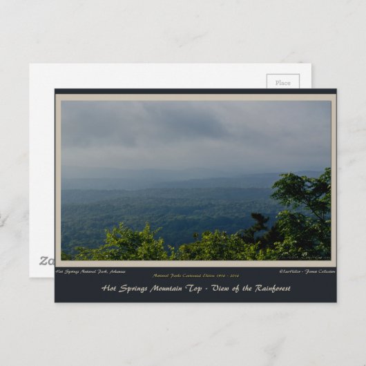 Hot Springs Nationalpark Rainforest Centennial Ed Postkarte (Vorne/Hinten)