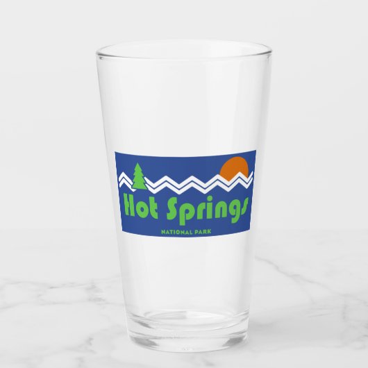 Hot Springs Nationalpark Retro Glas (Vorderseite)