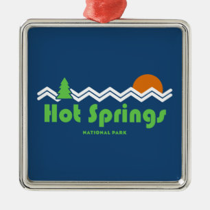 Hot Springs Nationalpark Retro Ornament Aus Metall