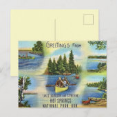 Hot Springs Nationalpark Retro Postkarte (Vorne/Hinten)